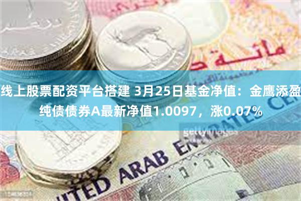 线上股票配资平台搭建 3月25日基金净值：金鹰添盈纯债债券A最新净值1.0097，涨0.07%