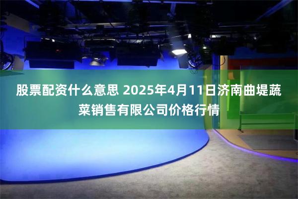 股票配资什么意思 2025年4月11日济南曲堤蔬菜销售有限公司价格行情