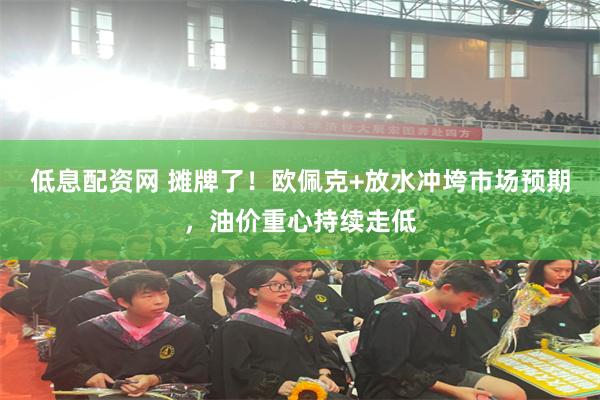 低息配资网 摊牌了！欧佩克+放水冲垮市场预期，油价重心持续走低