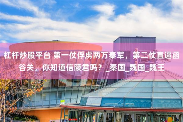 杠杆炒股平台 第一仗俘虏两万秦军，第二仗直逼函谷关，你知道信陵君吗？_秦国_魏国_魏王