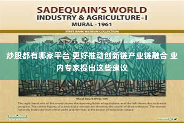 炒股都有哪家平台 更好推动创新链产业链融合 业内专家提出这些建议