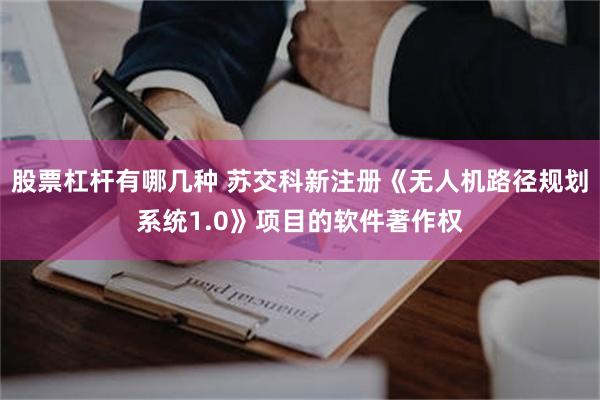股票杠杆有哪几种 苏交科新注册《无人机路径规划系统1.0》项目的软件著作权