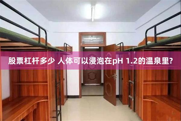 股票杠杆多少 人体可以浸泡在pH 1.2的温泉里?